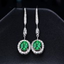 Pendientes colgantes de mujer con turmalina 18