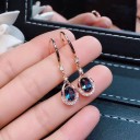 Pendientes colgantes de mujer con turmalina 4