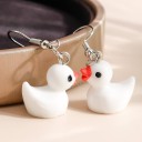 Pendientes colgantes de pato para mujer 4