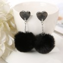 Pendientes colgantes de peluche para mujer 8