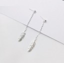 Pendientes colgantes de plumas para mujer G991 2