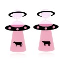 Pendientes colgantes OVNI para mujer 4