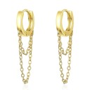 Pendientes de aro con cadena para mujer 5