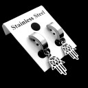 Pendientes de aro con colgante G2521 6
