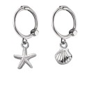 Pendientes de aro con colgante para mujer A1698 2