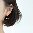 Pendientes de aro con colgante para mujer A1698 5