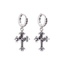 Pendientes de aro con cruz G1383 1