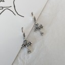 Pendientes de aro con cruz G1383 4