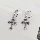 Pendientes de aro con cruz G1383 5