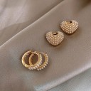 Pendientes de aro de mujer con corazón G1479 6