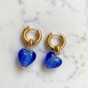 Pendientes de aro de mujer con corazón G677 4