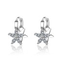 Pendientes de aro de mujer con flores 11