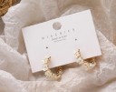 Pendientes de aro de mujer con flores 4