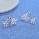 Pendientes de aro de mujer con flores 2