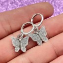 Pendientes de aro de mujer con mariposa C1097 29