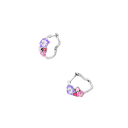 Pendientes de aro de primavera para mujeres de plata de 925 con motivos florales primaverales, regalo para bodas, compromisos, cumpleaños 3