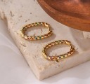Pendientes de aro para mujer con circonitas de colores 5