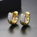 Pendientes de aro para mujer con circonitas G1258 3
