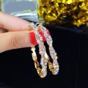 Pendientes de aro para mujer con circonitas G1496 3