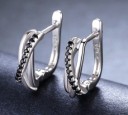 Pendientes de aro para mujer con circonitas G604 2