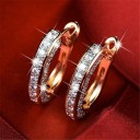 Pendientes de aro para mujer con circonitas G837 4