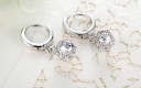 Pendientes de aro para mujer con colgante de bola 2
