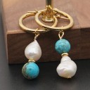 Pendientes de aro para mujer con colgante G1391 1
