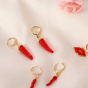 Pendientes de aro para mujer con colgante G977 3