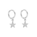 Pendientes de aro para mujer con colgantes 17