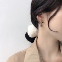 Pendientes de aro para mujer con estampado de leopardo 2