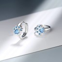 Pendientes de aro para mujer con forma de pata de perro 5