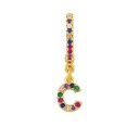 Pendientes de aro para mujer con letras 6