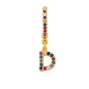 Pendientes de aro para mujer con letras 7