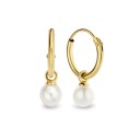 Pendientes de aro para mujer con perla G1473 5