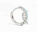 Pendientes de aro para mujer con piedras azules 6