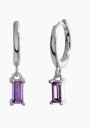 Pendientes de aro para mujer con piedras R44 3