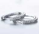 Pendientes de aro para mujer con piedras R66 4