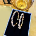 Pendientes de aro para mujer con piedras 4