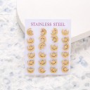 Pendientes de botón para mujer 12 pares G1213 4
