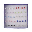 Pendientes de botón para mujer 20 pares 2