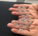 Pendientes de botón para mujer, año 1