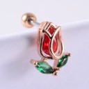 Pendientes de botón para mujer con cristales y circonitas Adorno en forma de corazón, tulipán o abanico Varilla con bolita atornillable Metal 14