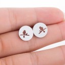 Pendientes de botón para mujer H815 8