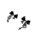 Pendientes de circonita con lazo Y2K para mujeres Aleación de zinc Joyería de moda para chicas fiesta, boda, cumpleaños, aniversario, uso diario 8