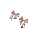 Pendientes de circonita con lazo Y2K para mujeres Aleación de zinc Joyería de moda para chicas fiesta, boda, cumpleaños, aniversario, uso diario 9