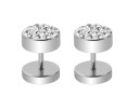 Pendientes de hombre - Barbell con piedras J1490 4