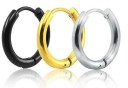 Pendientes de hombre en forma de mini aro J2161 6