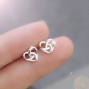 Pendientes de mujer con forma de corazón G376 1