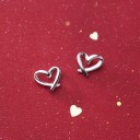 Pendientes de mujer con forma de corazón R52 2