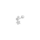 Pendientes de mujer con pequeñas piedras Decoración en forma de corazón, estrella, luna o flor Varilla con bola Metal de bisutería 1 pieza 13